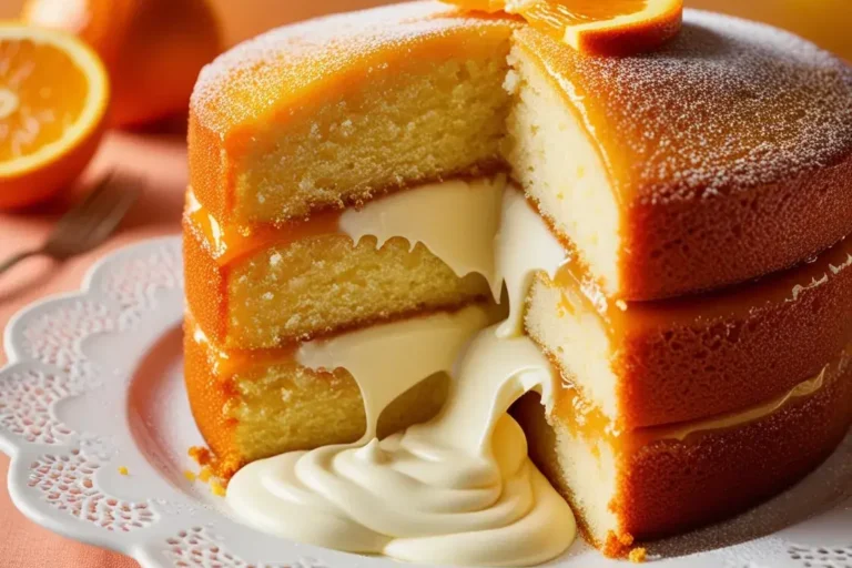 Orange Cake with White Chocolate Filling