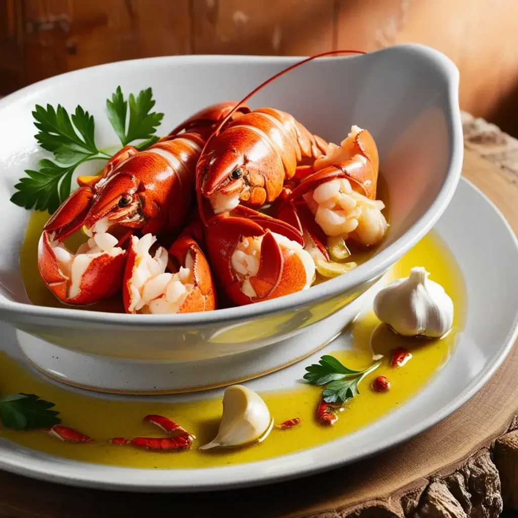 Lobster with Garlic and Oil